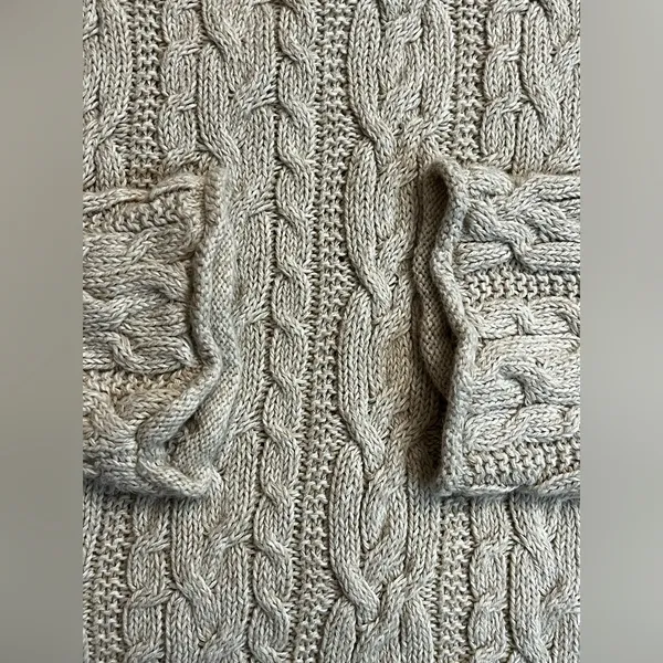 Lauren Ralph Lauren cable knit sweater in tan - Image 7