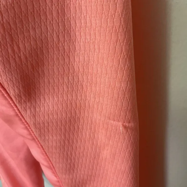 The North Face Arcata Hoodie Neon Peach Zip Up Fleece Lined Zip Pockets Medium - Image 9