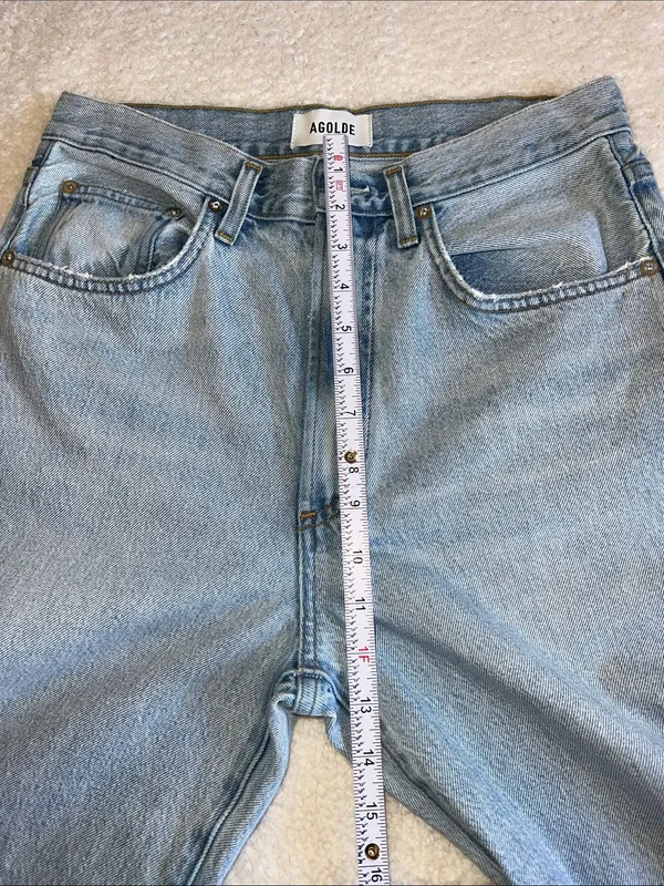 AGOLDE Cinched Hem Loose Taper Jeans Light Wash‎ Size 27 - Image 4