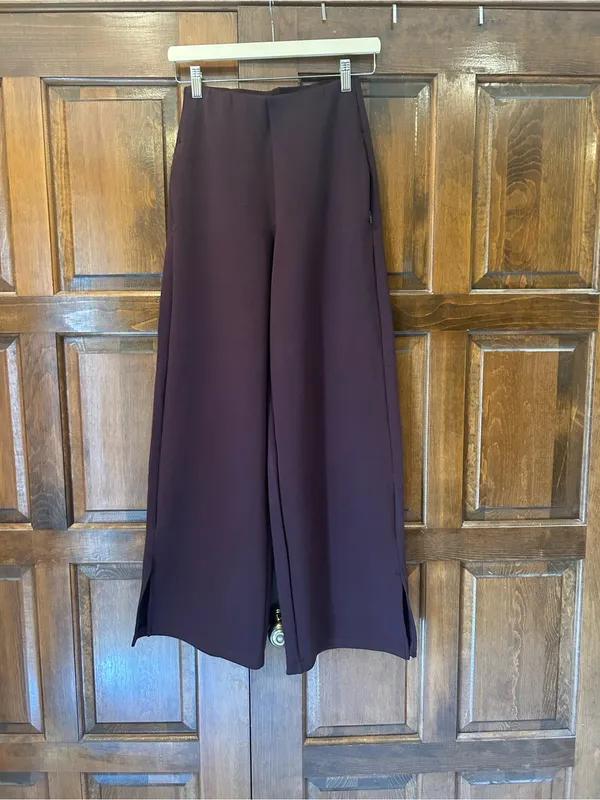 SPANX AirEssentials Zero Waistband Wide Leg Pants XS Truffle Brown 21722R Lounge - Image 2