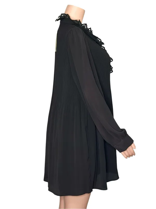 SÉZANE Camelia Long Sleeve Mini Dress, Black, FR42/US10 - Image 8