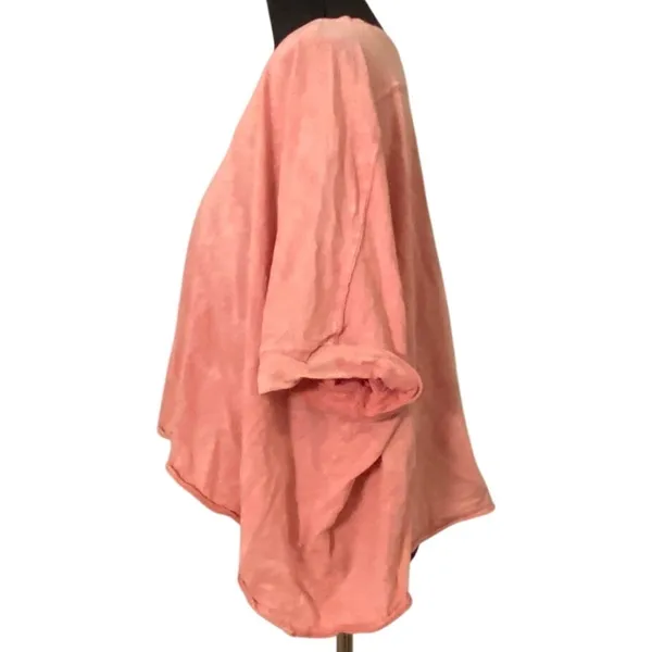 Maronie Pink Slub Cotton Oversized Boxy Tee Made in USA Medium - Image 2