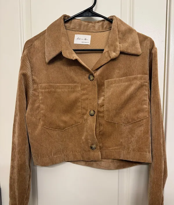 Cropped Corduroy Shacket   - Image 3