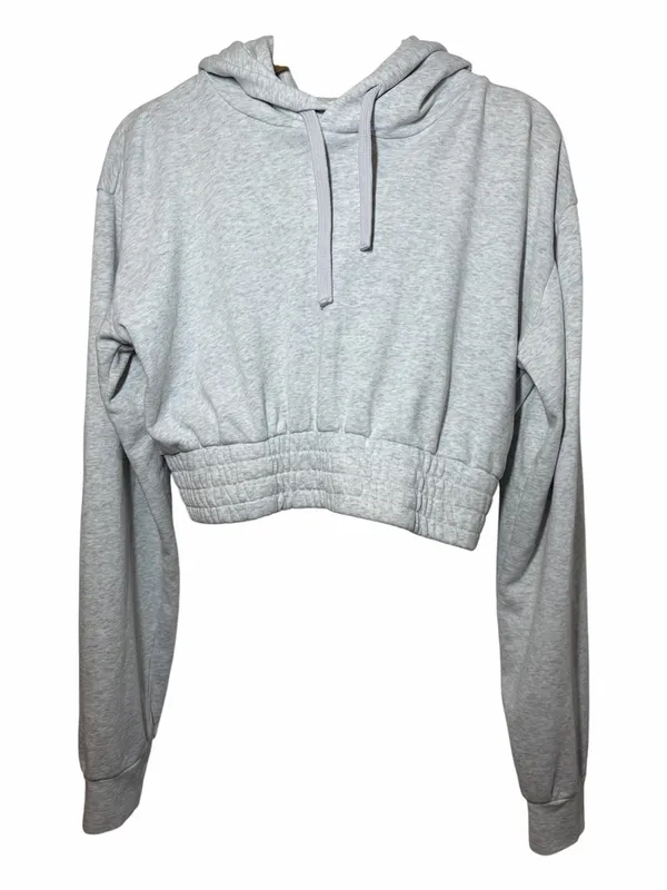 Talentless Women’s Boxing Hoodie in Ash Heather Grey - Image 2
