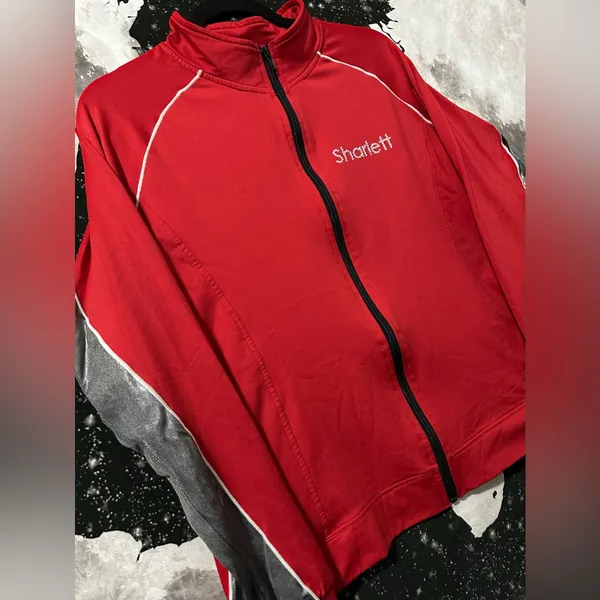 Scarletts Team Rhinestone Track Jacket Red Size XL - Image 9