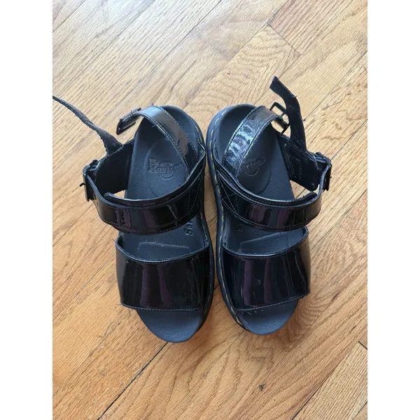 Dr. Martens Voss Leather Sandals‎ Black Women's 5 Chunky Platform Goth - Image 2