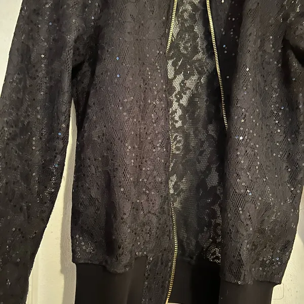 Lace Bomber, S Black - Image 2
