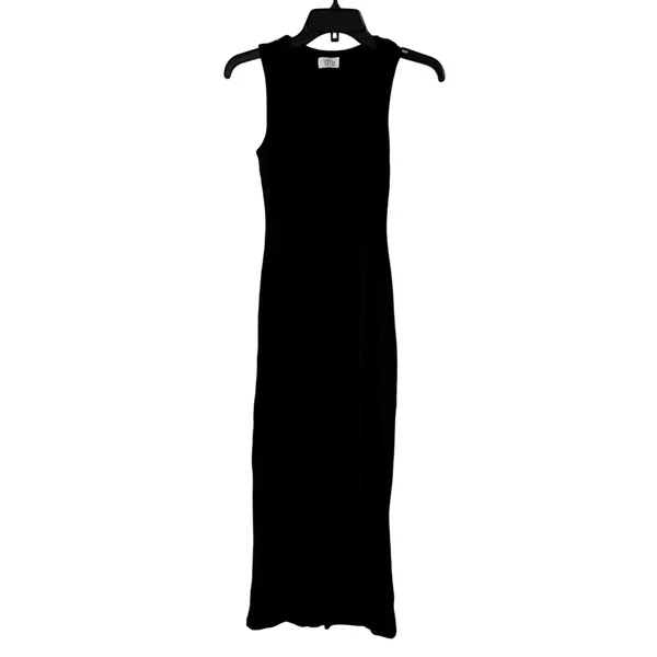 Oh Polly Ainslee Modal Square-Neck Bodycon Midi Dress in Black Size 4 - Image 4