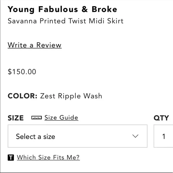 NWT Young Fabulous & Broke Savana Twist Mid Skirt - Image 15