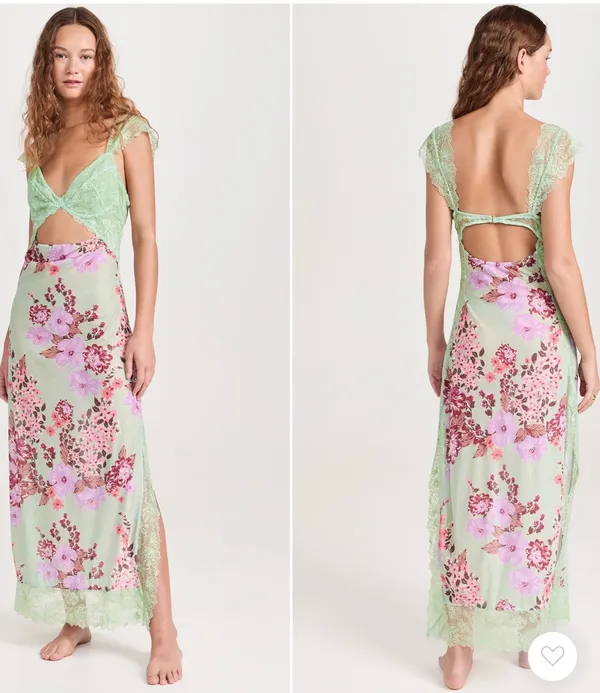 Lace Floral Midi Dress - Image 3