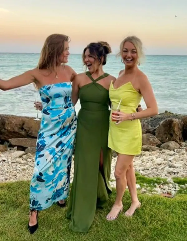Azazie Bridesmaid Dress Green - Image 2