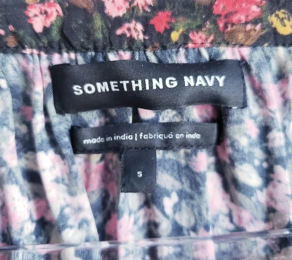 Something Navy Floral Long Sleeve Blouse - Image 7