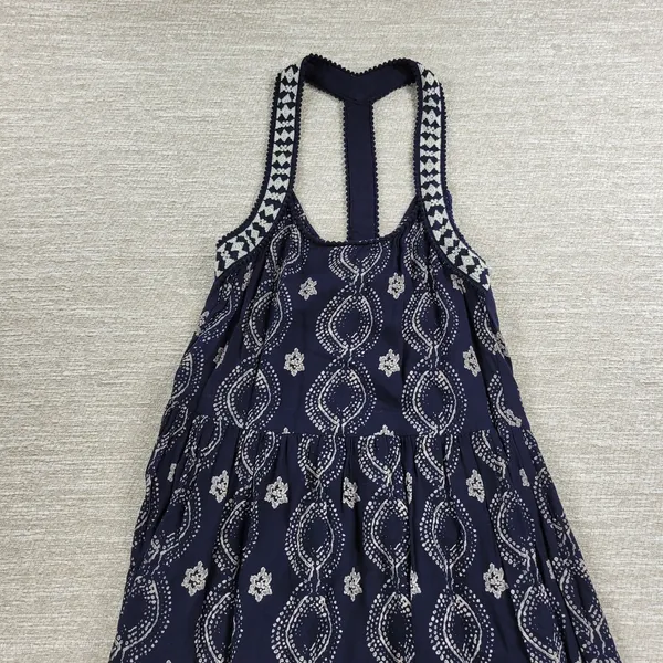 Abercrombie & Fitch Maxi Dress Womens XS Navy Racerback Tiered Empire Babydoll - Image 12