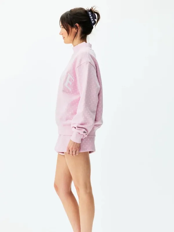 READY TO SHIP! PARKE Pink Polka Dot Mockneck L/XL - Image 5