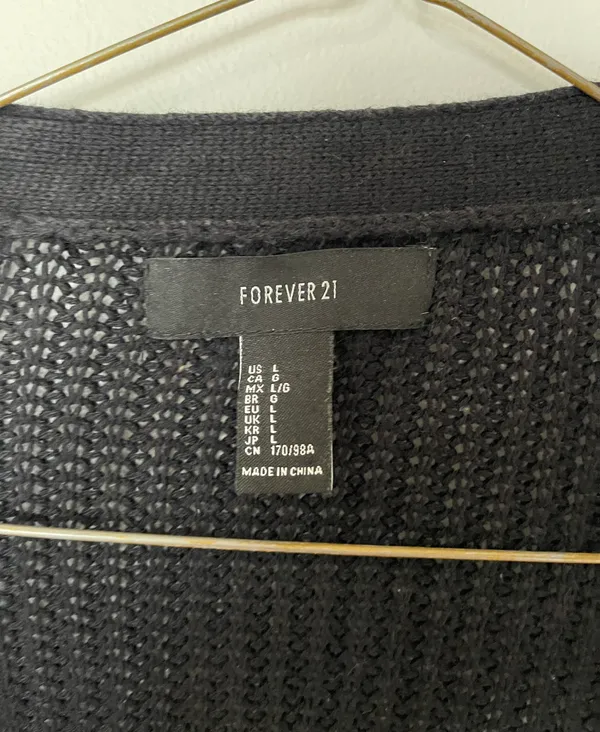 Forever 21 Black Long Cardigan - Image 4