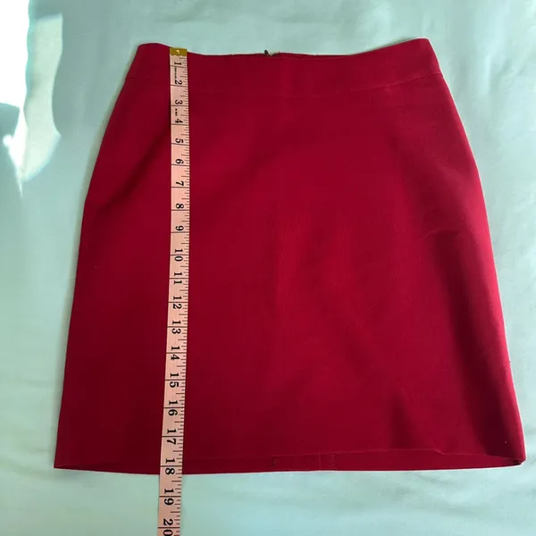 Hennes Colection red burgundy straight pencil skirt - Image 5