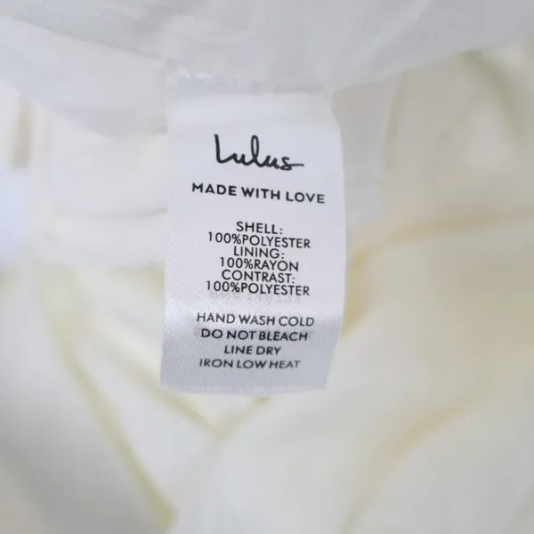 Lulus Unique Perfection Mini Dress Womens M White Floral Jacquard One-Shoulder - Image 3