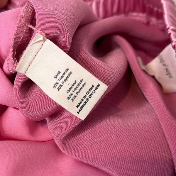 Cinq a Sept Pink Satin Adalie Pants‎ Womens M Cropped Drawstring Ankle Coquette - Image 4