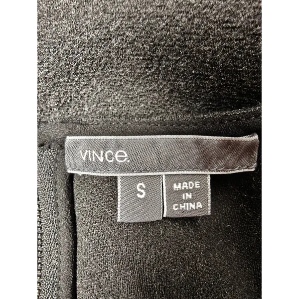 Womens Vince Mixed Media Top Black Gray Size S - Image 5