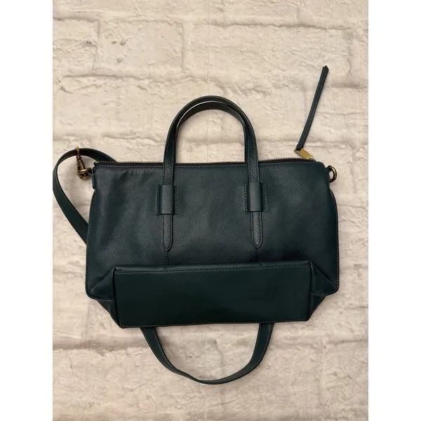 Fossil Skylar Satchel Crossbody Green Leather Handbag $198‎ F - Image 2