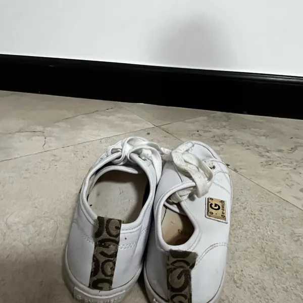 White Sneakers with Logo Patch Size 6.5 - Image 4