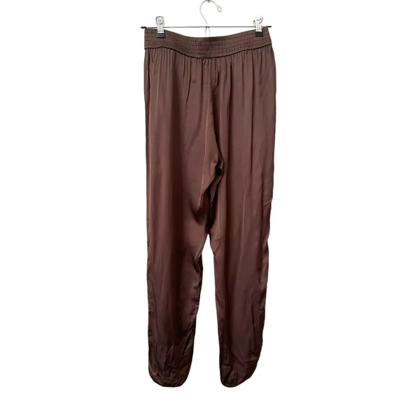 PIPPA THE LABEL Leyla‎ Satin Slim Pant Brown NWT XS - Image 4
