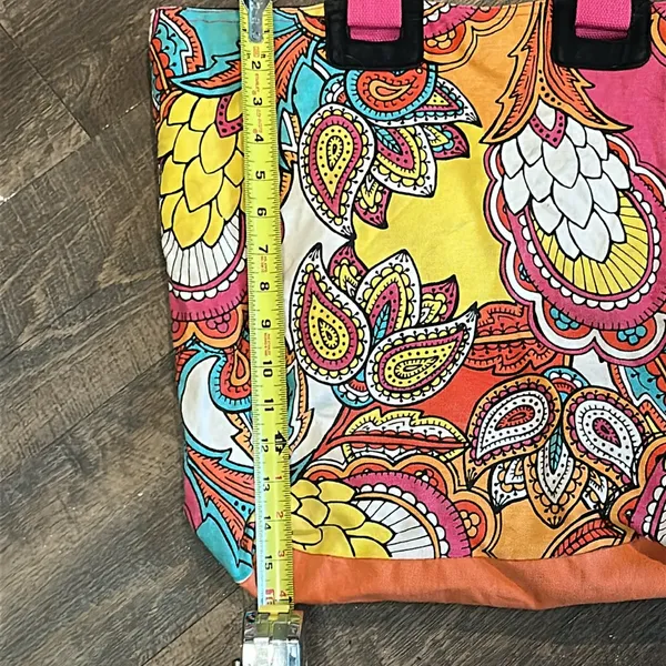 Joe Boxer tote bag featuring a colorful paisley pattern with pink‎ straps - Image 7