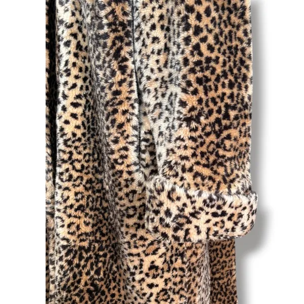 Vintage Monterey Fashions Leopard Faux Fur Long Coat Animal Print Statement - Image 6