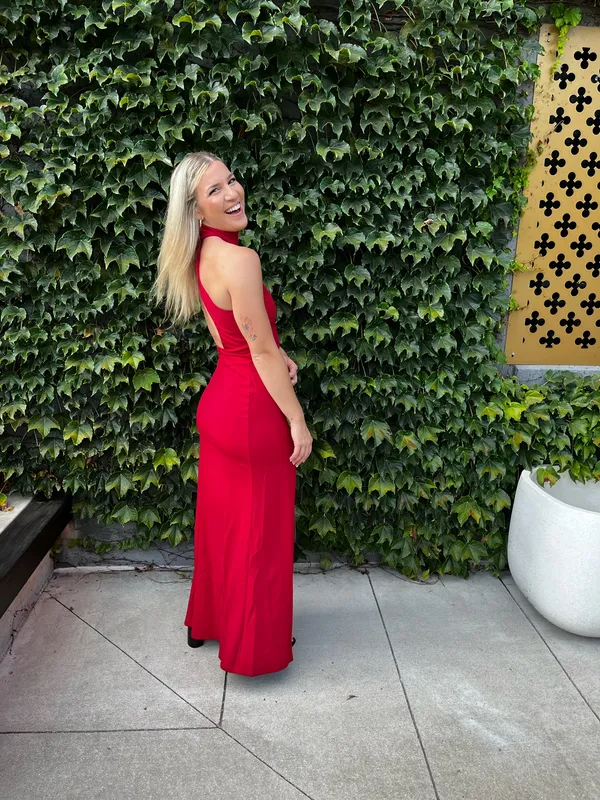 Lulus Dress Red Maxi Cocktail - Image 6