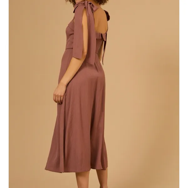 NEW Altar’d State Brown Midi Dress Size Large NWT - Image 4