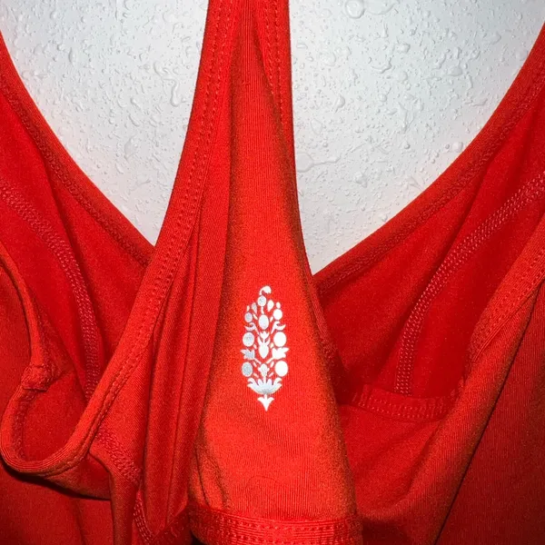 FP‎ Movement by Free People Red/Orange Lets Bounce One Piece Racerback Jumpsuit - Image 3