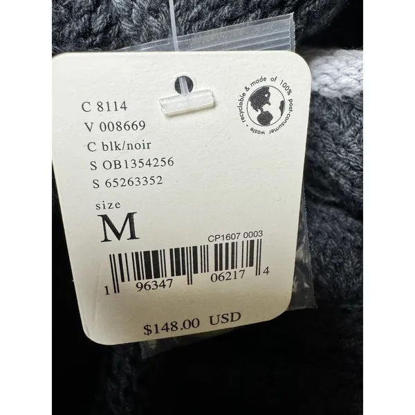 Free People Montana‎ Cable Cardi Black Women's Size Medium - Image 12