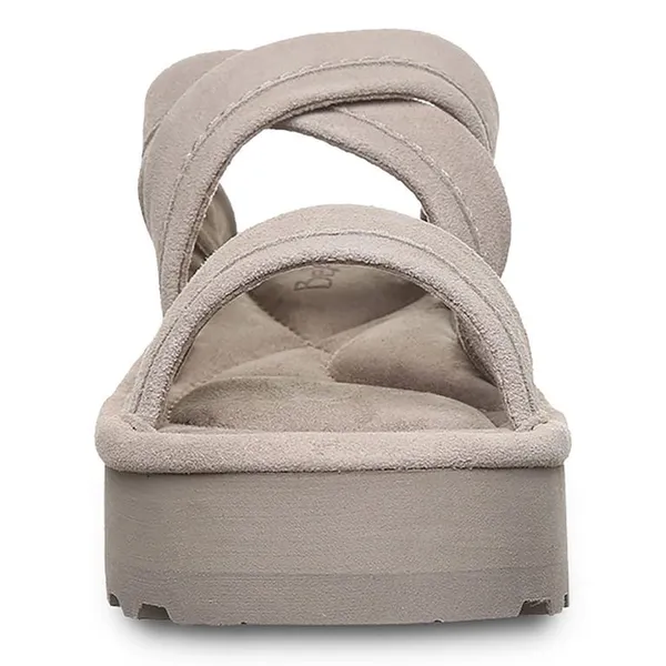 Bearpaw Altitude Platform Slide Sandals Taupe Suede Women’s Size 10 - Image 8
