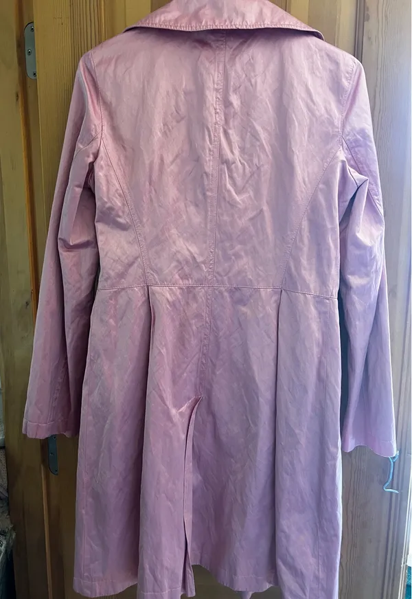 Pink Stylish DKNY Fitted Trench Coat XS - Image 9
