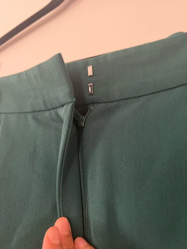 Abercrombie High Waisted Green Trouser Pants 18 Quiet Luxury Minimalist Office - Image 5