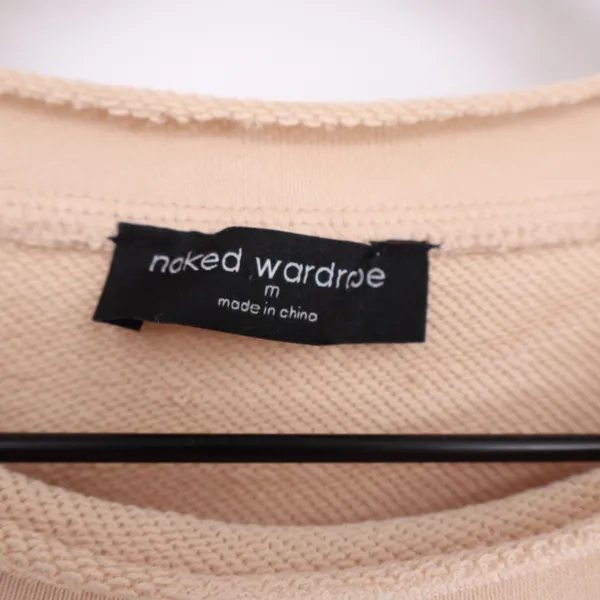 Naked Wardrobe Tan Beige Crewneck Sweatshirt Joggers Lounge Set M - Image 3