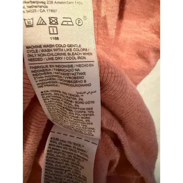 Athleta Coaster Luxe Sweatshirt Womens XL Pink Mock Neck Tencel Fleece Pullover - Image 7