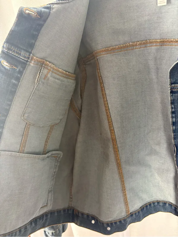 Time and Tru Denim Jacket Classic Fit Button Front Jean Jacket XXL GUC Plus Size - Image 3