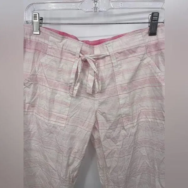 Old Navy, intimate, pink‎ and white size small Capri - Image 2