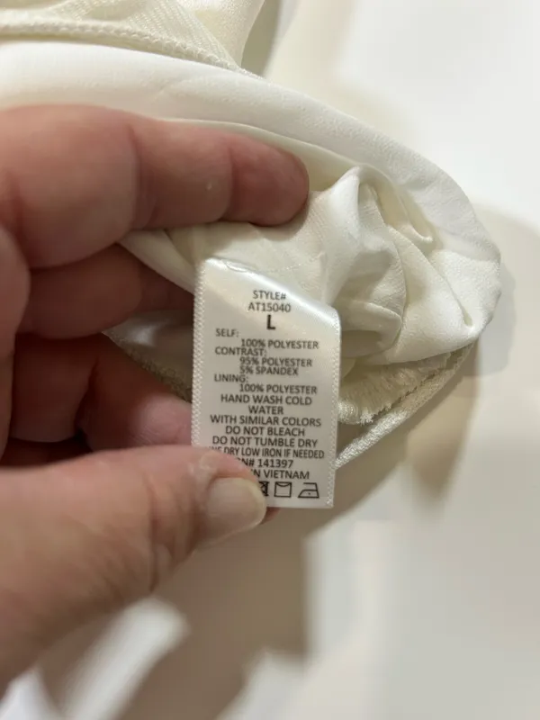ASTR The Label White Cowl-Neck Bodysuit Size Large - Image 3