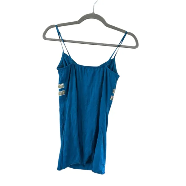 Women's Vol.1 Teal Gold Sequin Camisole Top S - Image 3
