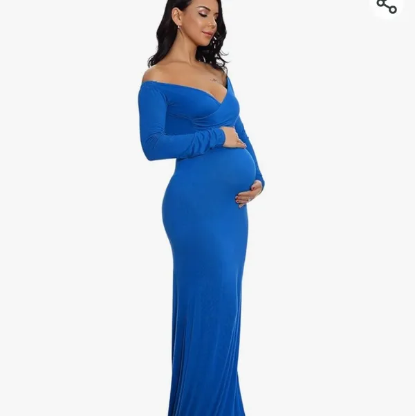 Maternity fitted cotton maxi size Large New with tags super soft - Image 2