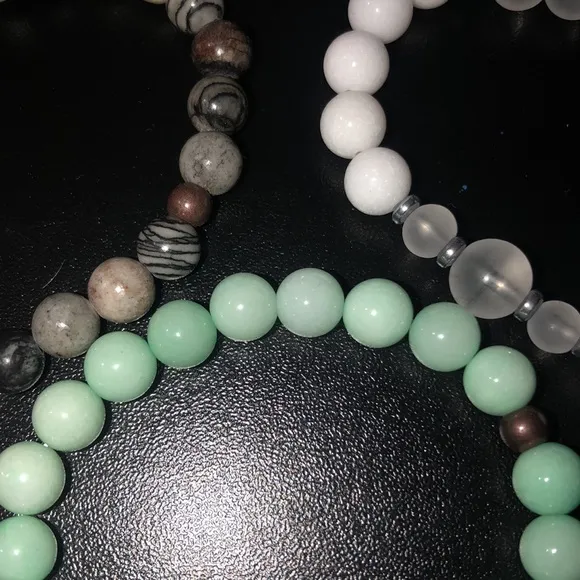 (3) new elevated faith natural stone bracelets - Image 2