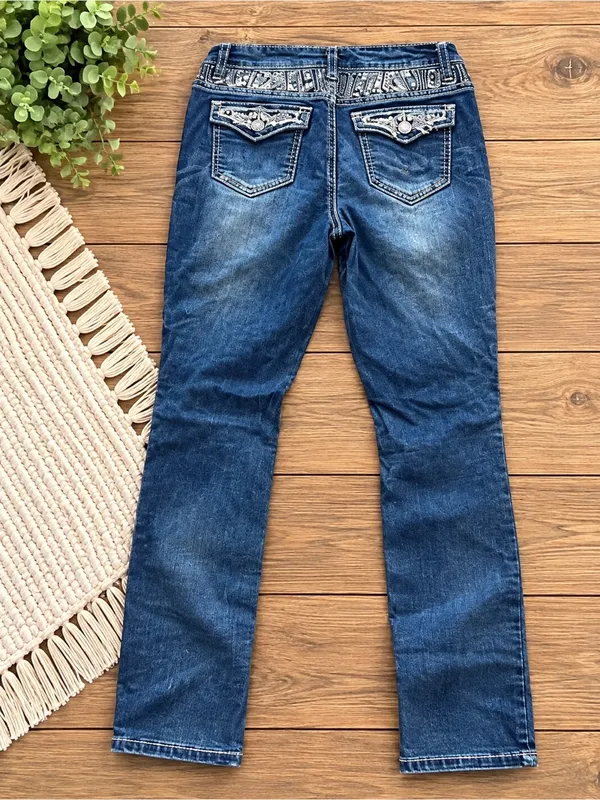 Vanilla Star Embellished Jeans – Size 11 (692) - Image 2