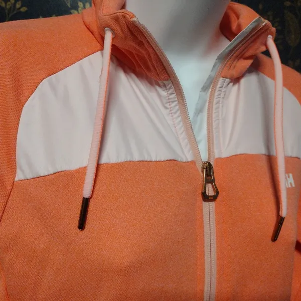 Helly Hansen Bright Bloom Coral and White Zip-Up Vali Jacket - Image 3