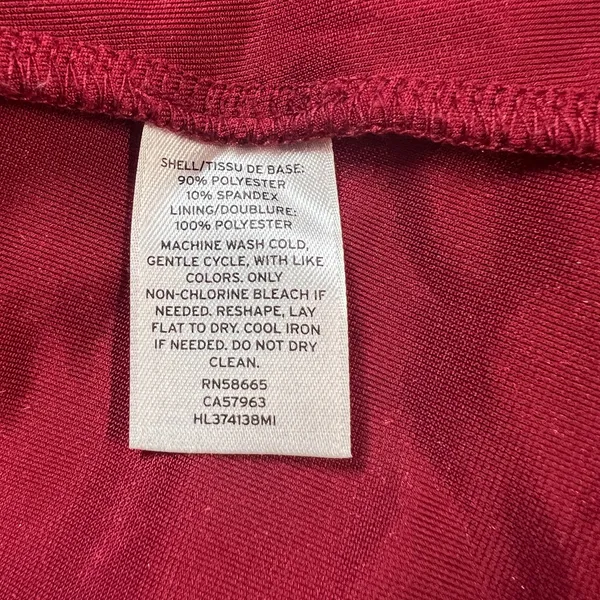 Chelsea 28 Dress XL Burgundy Red‎ Velvet Faux Wrap Maxi Holiday Dress Hi Low - Image 12