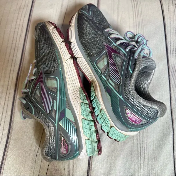 BROOKS RAVENNA DNA RUNNING ATHLETIC SHOES‎ Women’s Sz 7.5 AQUA/ GREY - Image 7
