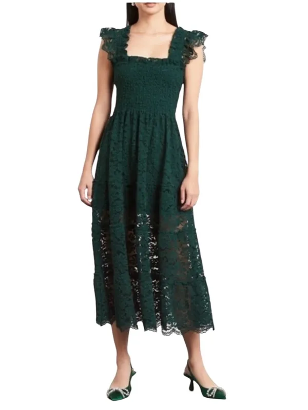 Hill House Collector's Ellie Nap Dress Botanical Garden Lace Green 2023 Size S - Image 11