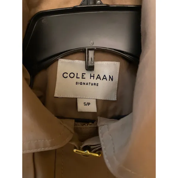 Cole Haan Belted Trench Coat Women Small Taupe Khaki Water Resistant Jacket NWOT - Image 8