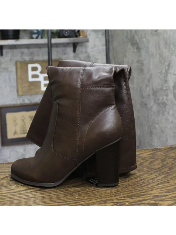 NWT Style & Co. Tall Knee-High Heeled Boots 10011011000 Chocolate Brown 9.5M - Image 6